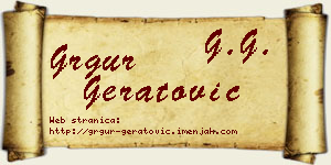 Grgur Geratović vizit kartica